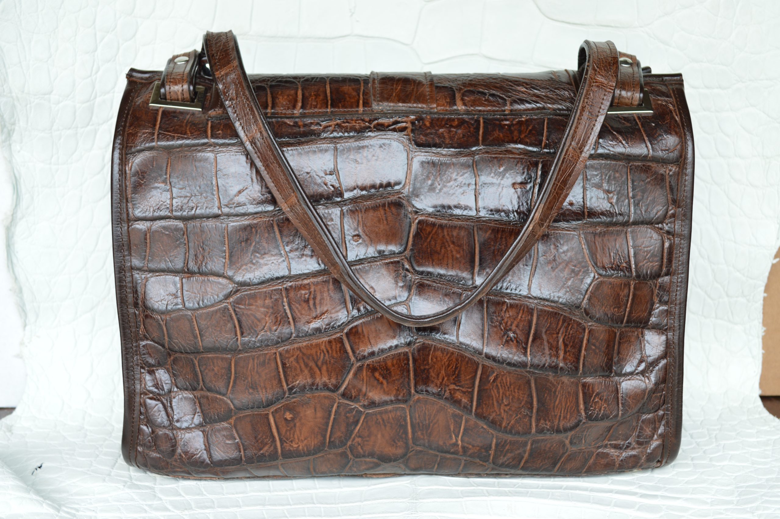 GUCCI 60's genuine crocodile bon-ton purse - Elio Ferraro